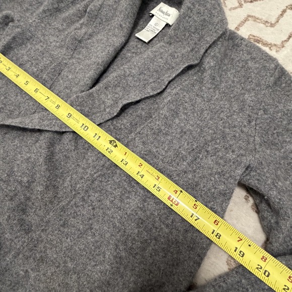 Neiman Marcus Sweater Womens Large Gray 100% Cashmere Open Front Cardigan - Picture 3 of 5